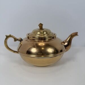 Vintage Brass Teapot Decorative Kettle Ornate Handle Spout